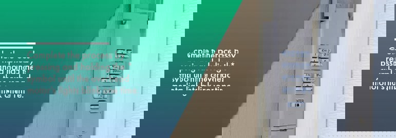 Complete the process by pressing and holding the * symbol until the overhead motor's lights blink one time.